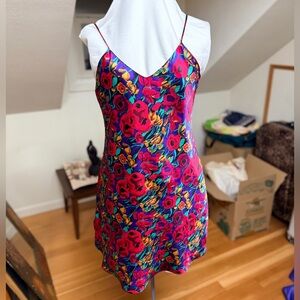 Floral Satin Slip Dress